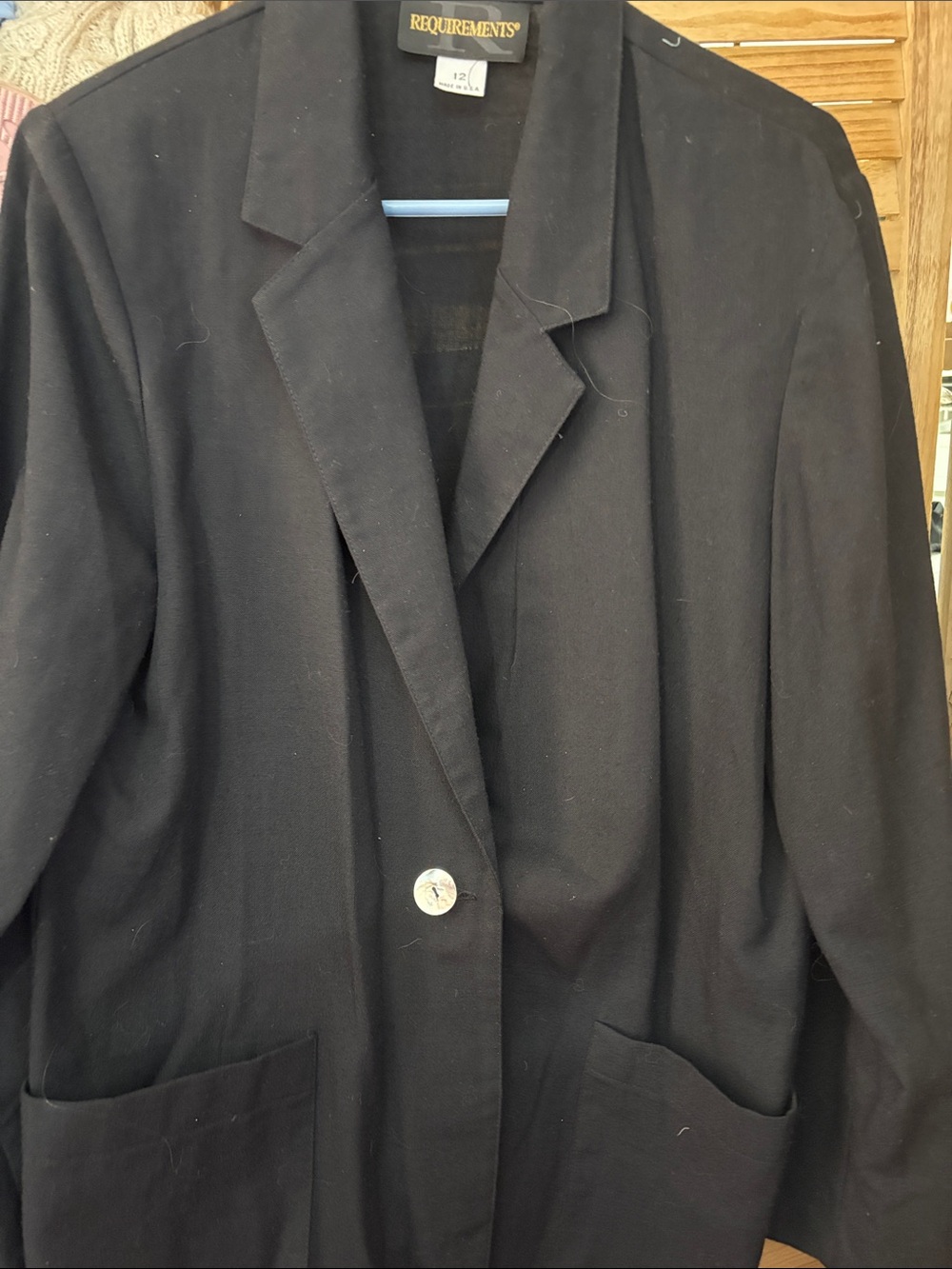 Requirements Black Single-Button Women's Blazer 12